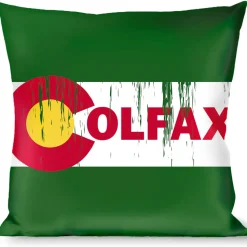 Buckle-Down Throw Pillow - COLFAX Green Stripe Weathered