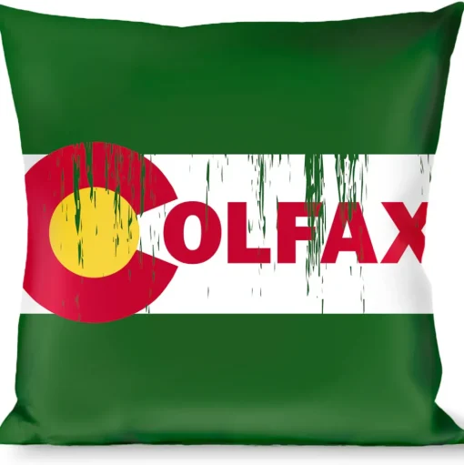 Buckle-Down Throw Pillow - COLFAX Green Stripe Weathered