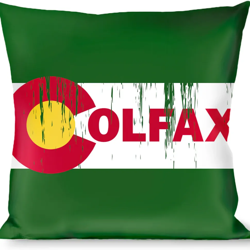 Buckle-Down Throw Pillow - COLFAX Green Stripe Weathered