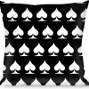 Buckle-Down Throw Pillow - Spade Black/White