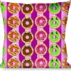 Buckle-Down Throw Pillow - Sprinkle Donut Expressions Pink