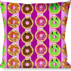 Buckle-Down Throw Pillow - Sprinkle Donut Expressions Pink