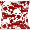 Buckle-Down Throw Pillow - Skull Yard Red/White