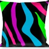 Buckle-Down Throw Pillow - Zebra Black/Blue/Green/Pink/Purple