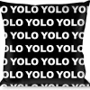 Buckle-Down Throw Pillow - YOLO Black/White