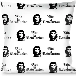 Buckle-Down Throw Pillow - VIVA LA REVOLUCION Che White/Black