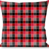 Buckle-Down Throw Pillow - Checker Mosaic Red