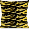 Buckle-Down Throw Pillow - Flame Yellow