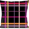 Buckle-Down Throw Pillow - Wire Grid Black/Orange/Purple
