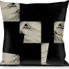 Buckle-Down Throw Pillow - Scribble Checker Black/White