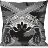 Buckle-Down Throw Pillow - Revolvers Black/Gray