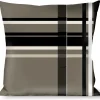 Buckle-Down Throw Pillow - Plaid Gray/Black/White