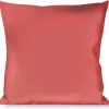 Buckle-Down Throw Pillow - Solid Salmon Orange