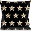Buckle-Down Throw Pillow - Nautical Star Black/White/Rainbow