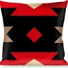 Buckle-Down Throw Pillow - Navajo Red/Black/Gray/Red