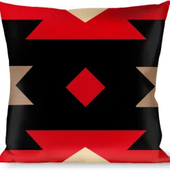 Buckle-Down Throw Pillow - Navajo Red/Black/Gray/Red