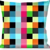 Buckle-Down Throw Pillow - Checker Bright Pastel