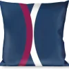 Buckle-Down Throw Pillow - Rings Turquoise/White/Fuchsia