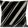 Buckle-Down Throw Pillow - Diagonal Stripes Scribble Gray/Black