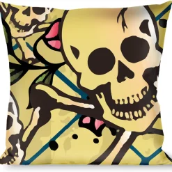 Buckle-Down Throw Pillow - Trust No One Tan