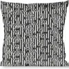 Buckle-Down Throw Pillow - Cherries Scattered/Vertical Stripe White/Black/Grays