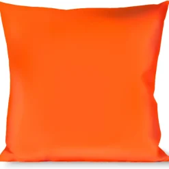 Buckle-Down Throw Pillow - Neon Orange Print