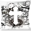 Buckle-Down Throw Pillow - Orthodox Chaos
