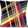 Buckle-Down Throw Pillow - Plaid Black/Yellow/Red/Blue/Orange