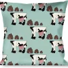 Buckle-Down Throw Pillow - Cow Poops Color