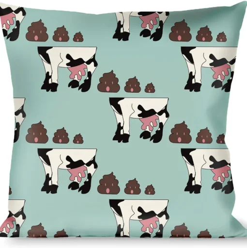 Buckle-Down Throw Pillow - Cow Poops Color