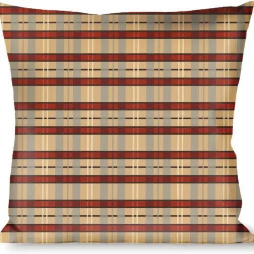 Buckle-Down Throw Pillow - Americana Plaid