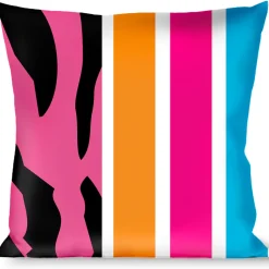 Buckle-Down Throw Pillow - Animal Skins & Stripes 2