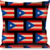 Buckle-Down Throw Pillow - Puerto Rico Flag Weathered