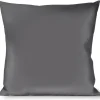 Buckle-Down Throw Pillow - Charcoal