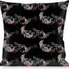 Buckle-Down Throw Pillow - Die Hard Skulls & Stars2 Black/Multi Color