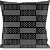 Buckle-Down Throw Pillow - Americana Stars & Stripes2 Black/White