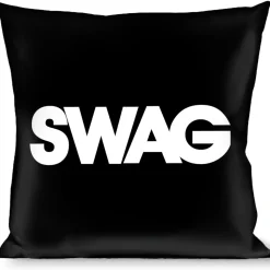 Buckle-Down Throw Pillow - SWAG Black/White