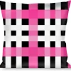 Buckle-Down Throw Pillow - Plaid Gold/Green/Pink