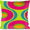 Buckle-Down Throw Pillow - Ogee Lime/Blue/Fuchsia/Orange