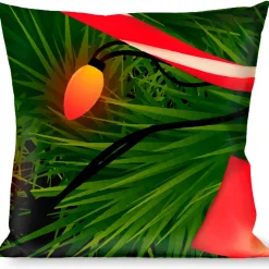 Buckle-Down Throw Pillow - Decorated Tree2 w/Bows/Lights/Candy Canes