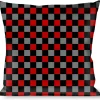 Buckle-Down Throw Pillow - Checker Black/Gray/1 Red