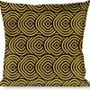 Buckle-Down Throw Pillow - Square Target Gold/Black
