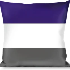 Buckle-Down Throw Pillow - Stripes Purple/White/Gray