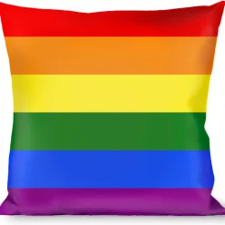 Buckle-Down Throw Pillow - Flag Pride Rainbow