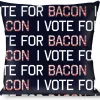 Buckle-Down Throw Pillow - VOTE FOR BACON Black/White/Bacon
