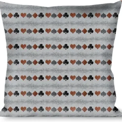 Buckle-Down Throw Pillow - Suits Gray Stone