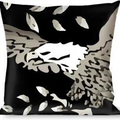 Buckle-Down Throw Pillow - Truth and Justice Black/White