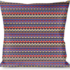 Buckle-Down Throw Pillow - Aztec 15 Blues/Yellow/Orange/Gray