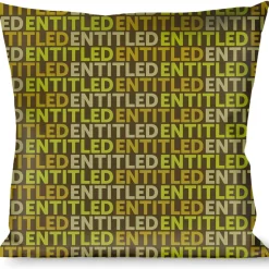 Buckle-Down Throw Pillow - ENTITLED Tonal Greens