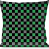 Buckle-Down Throw Pillow - Checker Black/Gray/1 Green